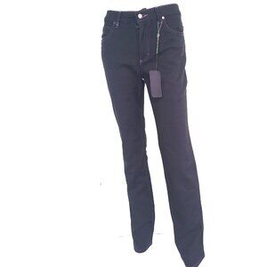VERSACE CLASSIC BLACK PIQUET COTTON SKINNY STRETCH JEANS PANTS 28 34